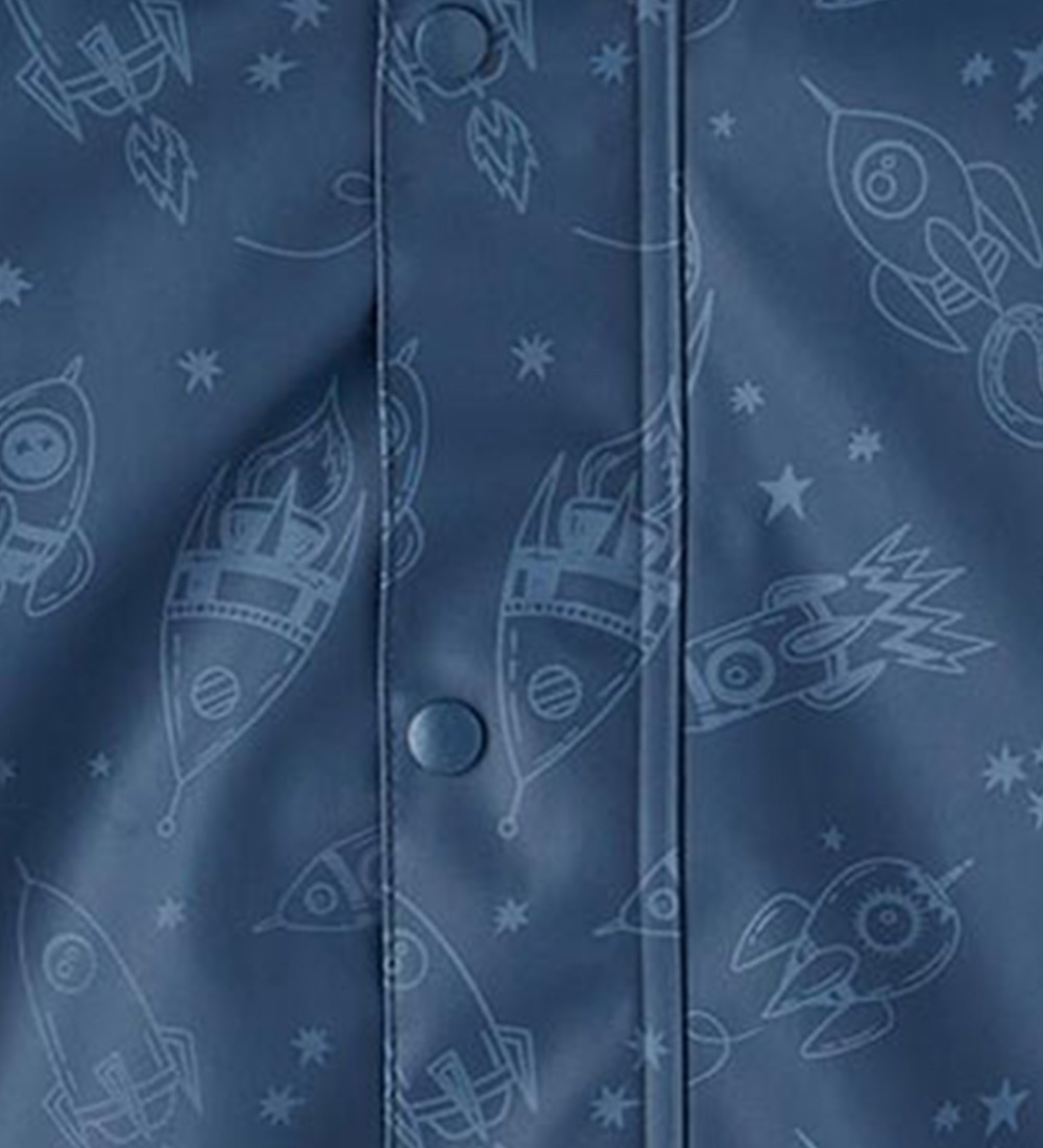 Name It Rainwear - Noos - NmmDry - Moonlit Ocean w. Rockets