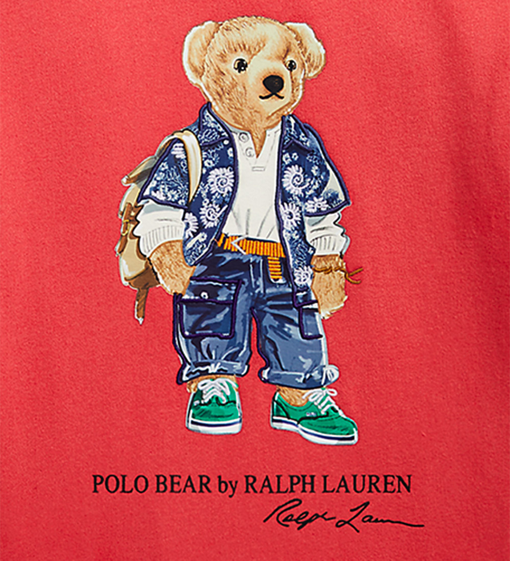 Polo Ralph Lauren Sweatshirt - Sa - Red w. Soft Toy