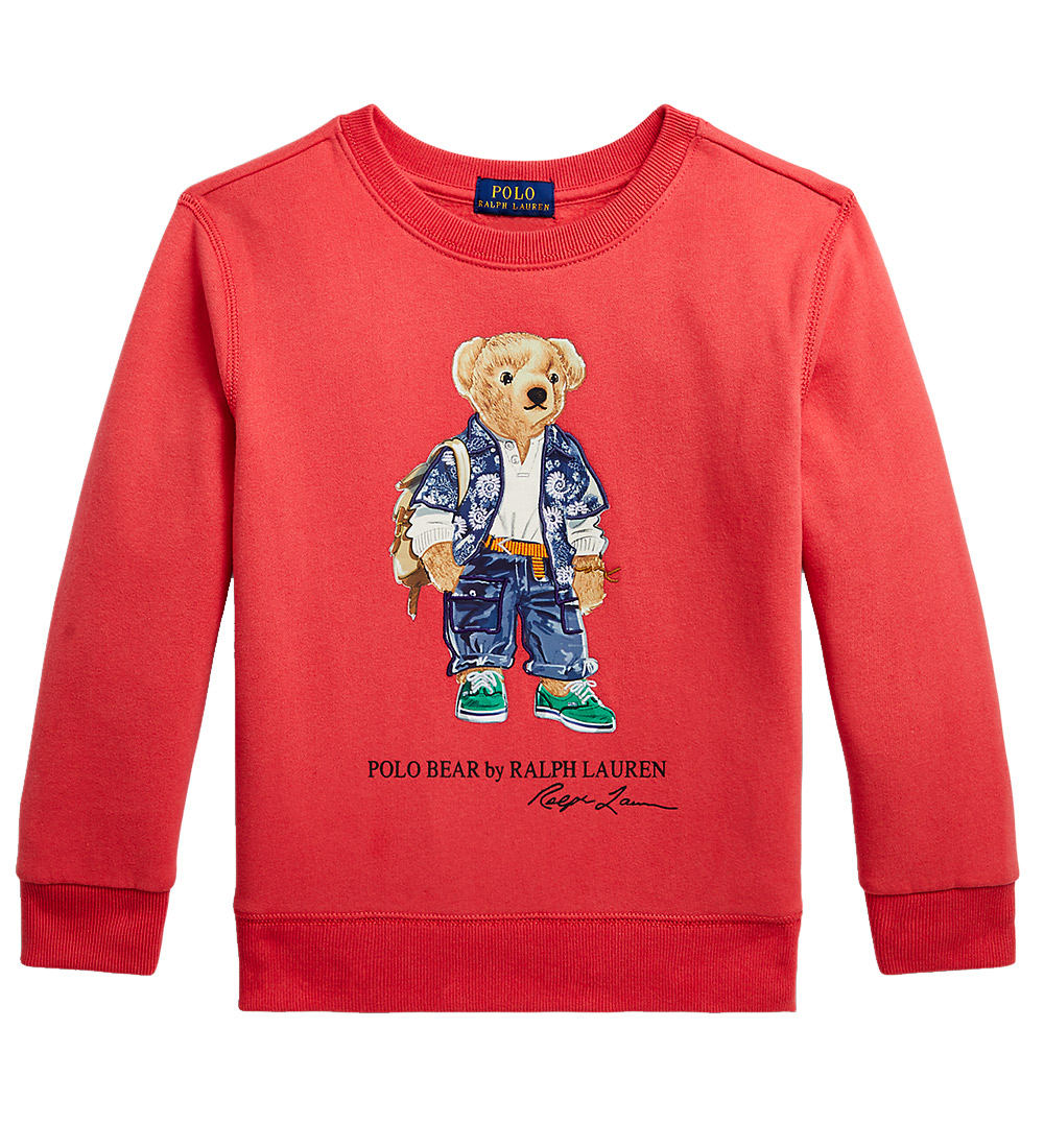 Polo Ralph Lauren Sweatshirt - Sa - Red w. Soft Toy