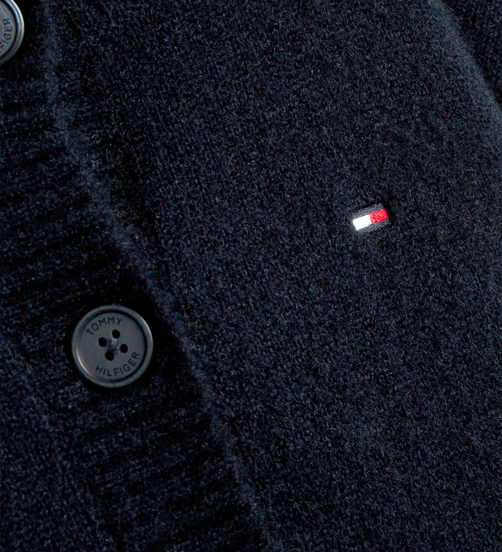 Tommy Hilfiger Cardigan - Knitted - Pointelle - Desert Cloud