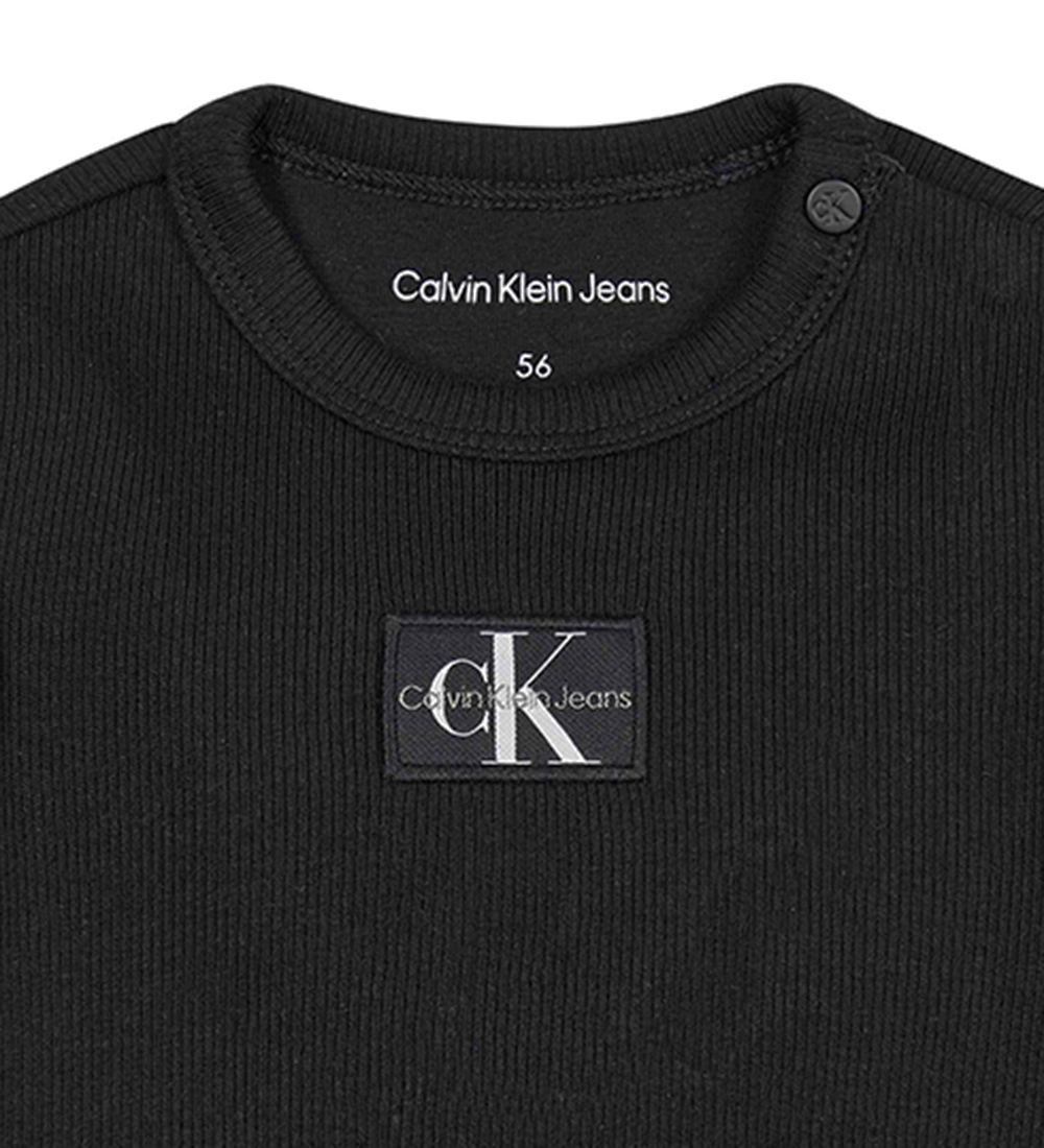 Calvin Klein Blouse - Monogram Rib - Black