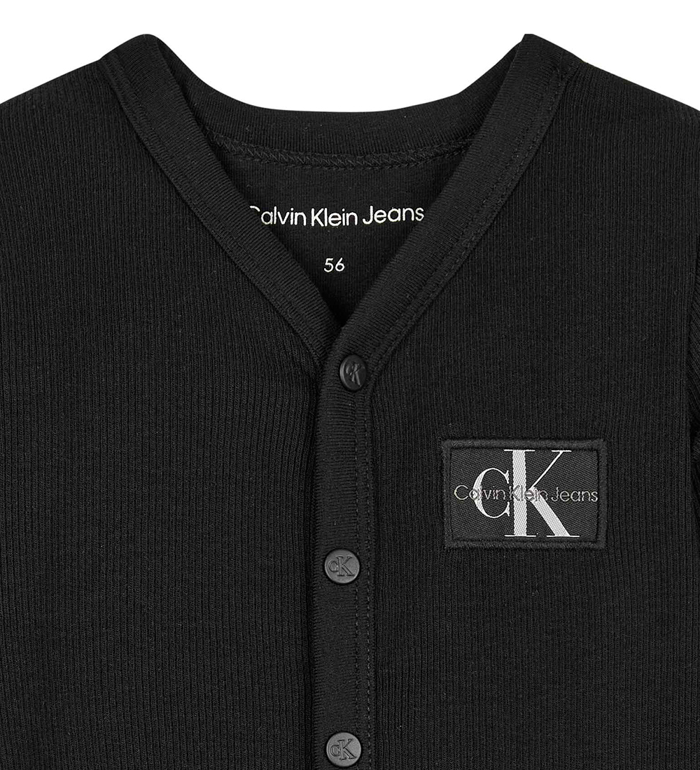 Calvin Klein Jumpsuit - Monogram Rib - Black