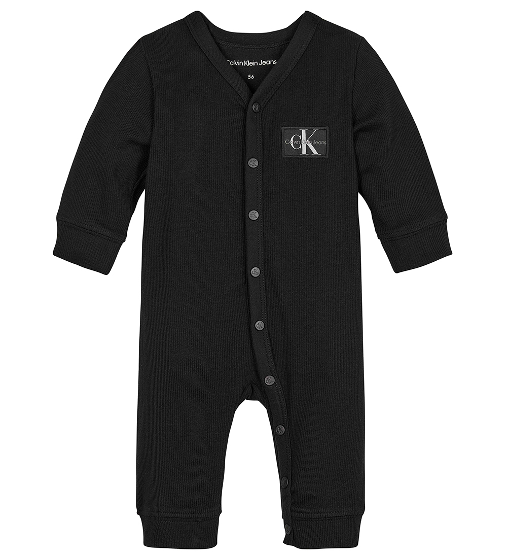 Calvin Klein Jumpsuit - Monogram Rib - Black