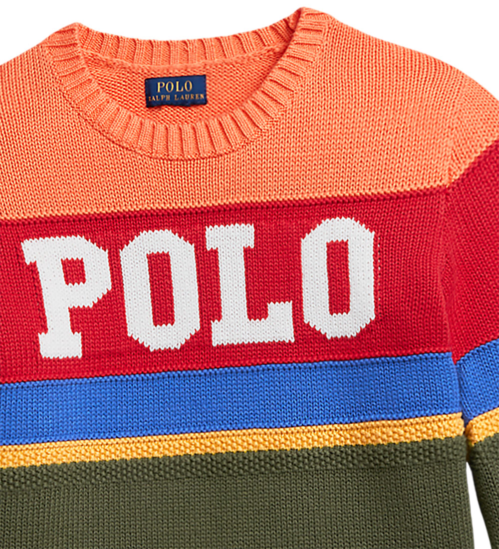 Polo Ralph Lauren Blouse - Knitted - Sa - Farm Olive w. Stripes