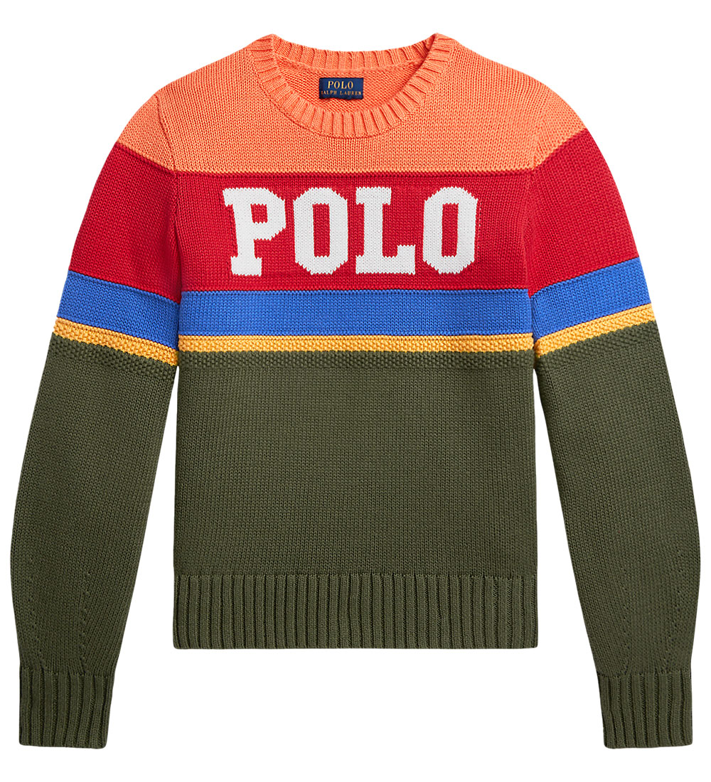 Polo Ralph Lauren Blouse - Knitted - Sa - Farm Olive w. Stripes