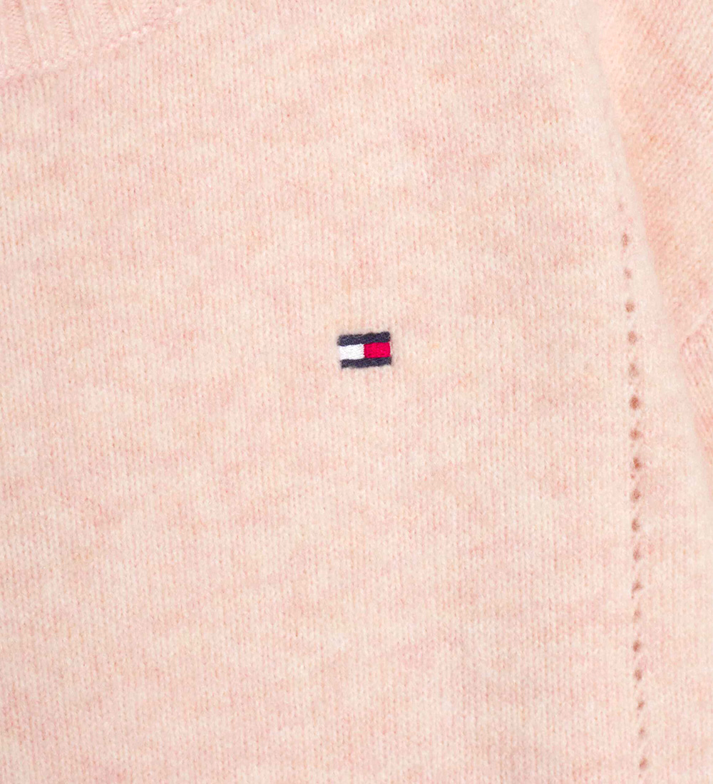 Tommy Hilfiger Blouse - Knitted - Pointelle - Pink Crystal