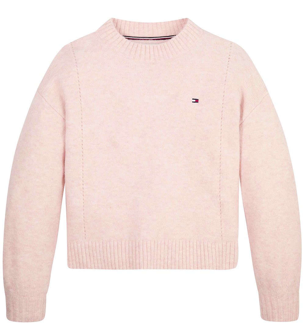 Tommy Hilfiger Blouse - Knitted - Pointelle - Pink Crystal