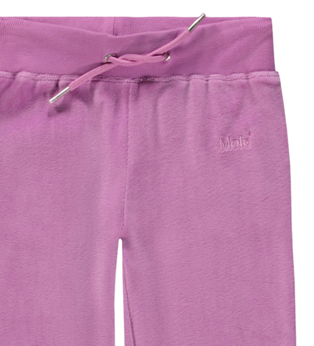 Molo Byxor - Velour - Annie - Purple Ray