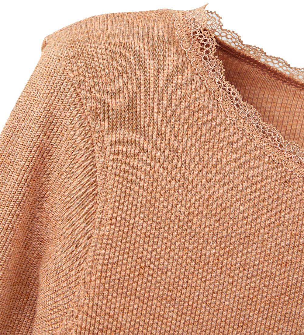 Name It Blouse - Rib - Noos - NmfKab - Café au Lait/Melange