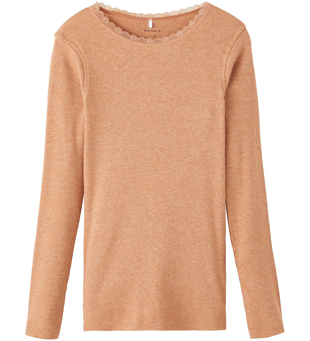 Name It Blouse - Rib - Noos - NmfKab - Café au Lait/Melange