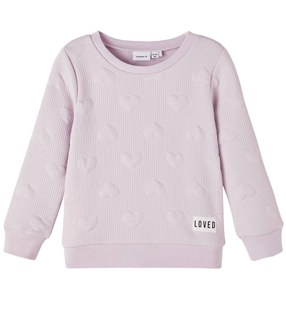 Name It Sweatshirt - Rib - NmfKaroline - Orchid Hush