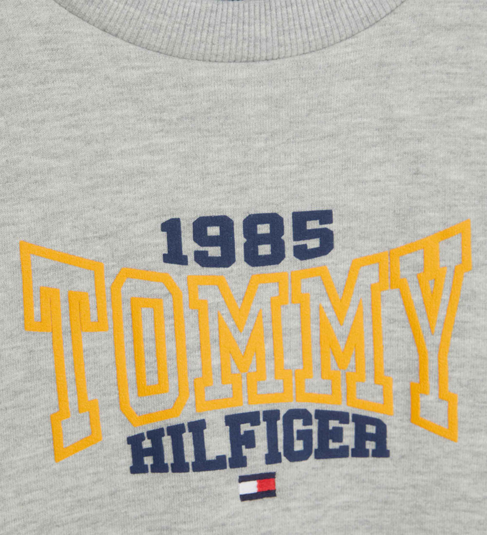Tommy Hilfiger Sweatshirt - 1985 Varsity - Nytt Light Grey Heath