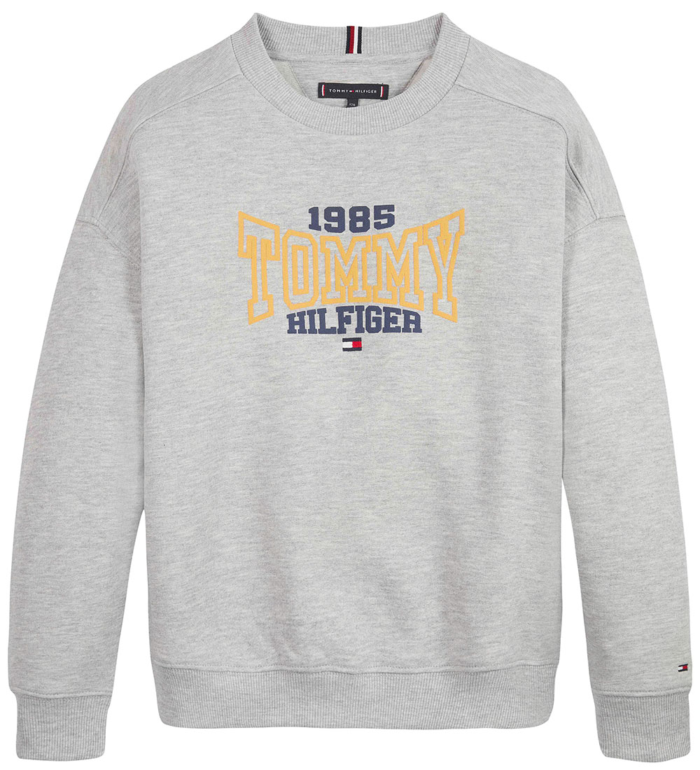 Tommy Hilfiger Sweatshirt - 1985 Varsity - Nytt Light Grey Heath