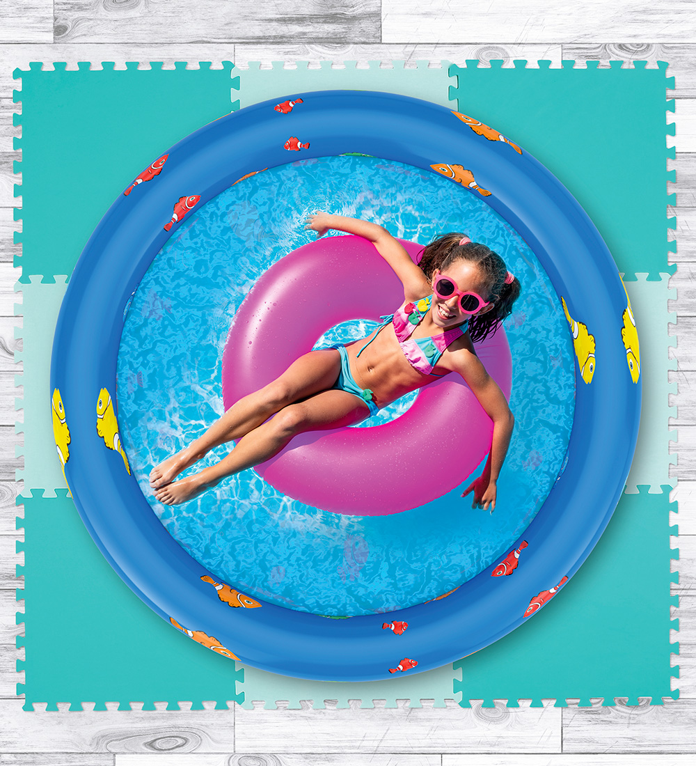 Sol en mousse Ludi - 9 Parties - 145x145 cm - Vert