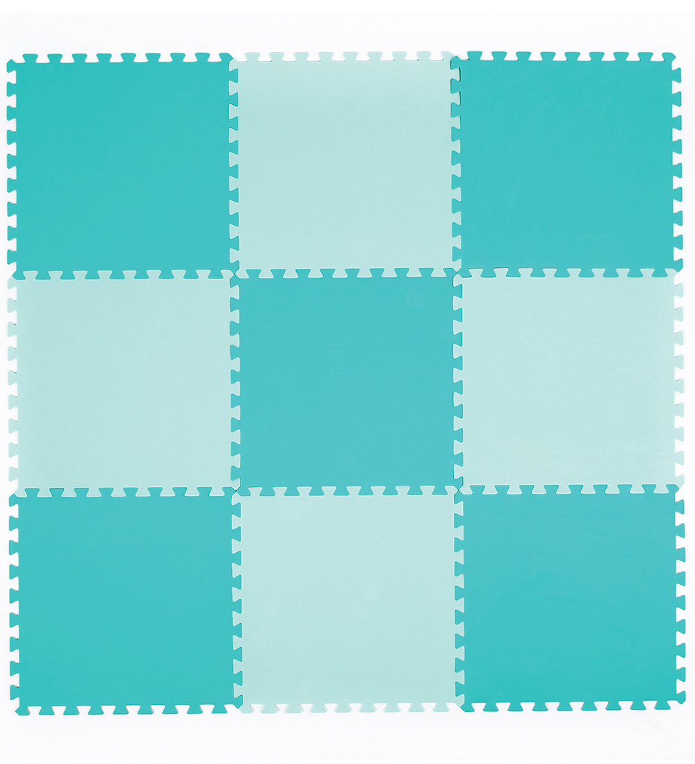 Sol en mousse Ludi - 9 Parties - 145x145 cm - Vert