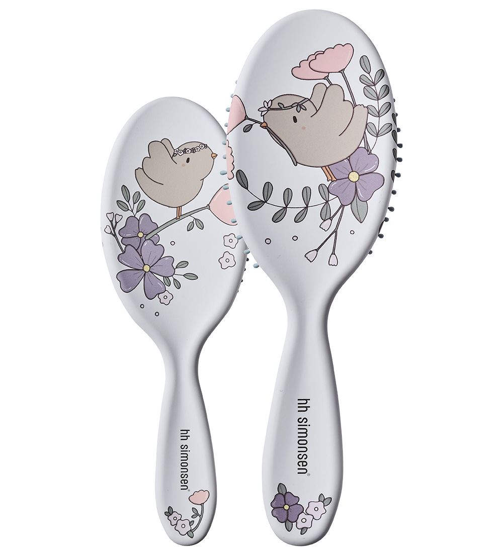 HH Simonsen Hairbrush-Set - Wonder Brush & Midi - Birds