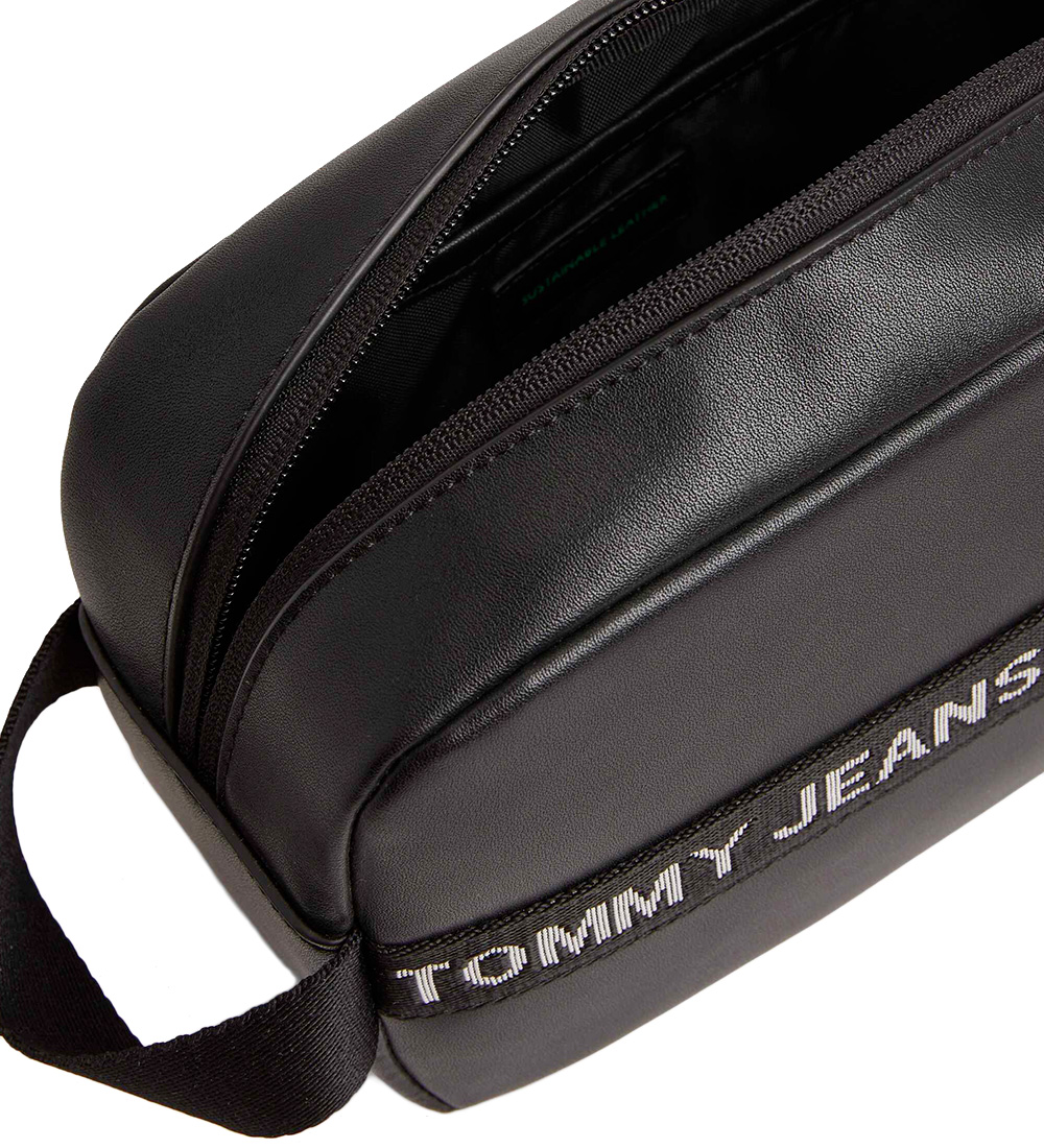 Tommy Hilfiger Toiletry Bag - TJM Essential Leather - Black