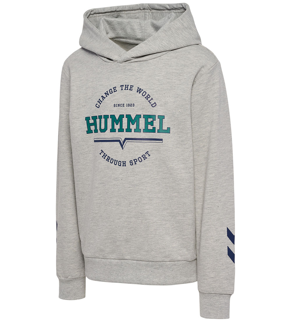 Hummel Hoodie - hmlAsher - Light Grey Melange