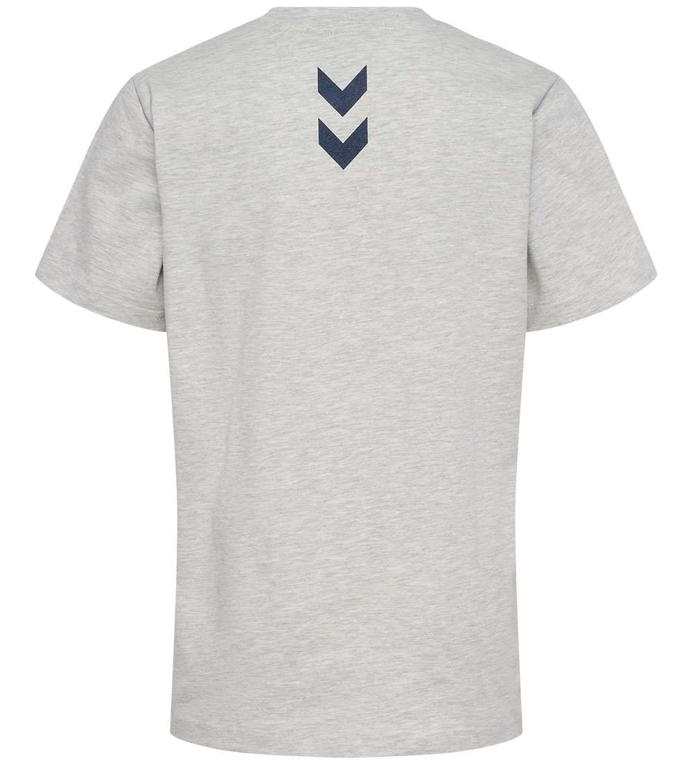 Hummel T-shirt - hmlLucas - Light Grey Melange
