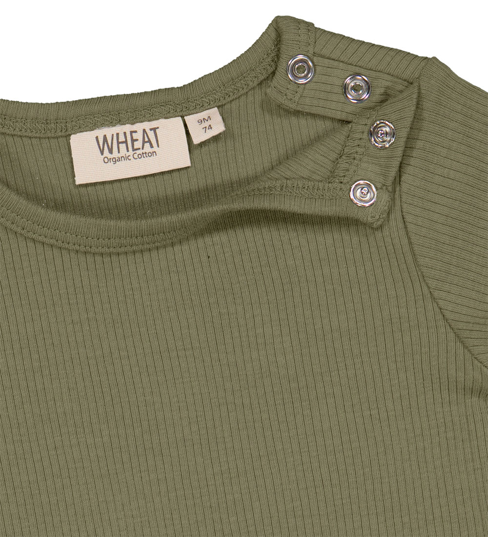 Wheat Bodysuit s/s - Rib - Frog