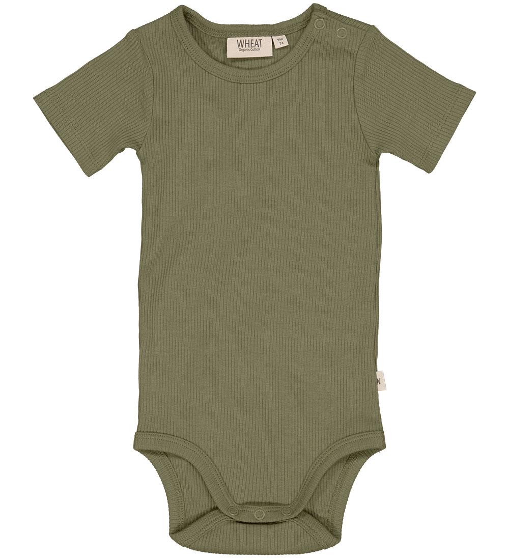 Wheat Bodysuit s/s - Rib - Frog