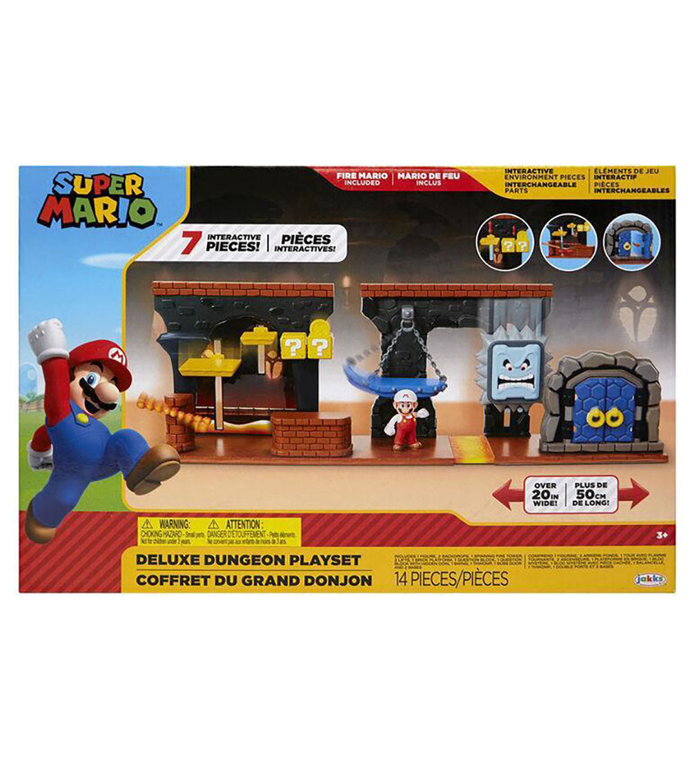 Super Mario Play Set - Deluxe Dungeon Playset - 12 Parts