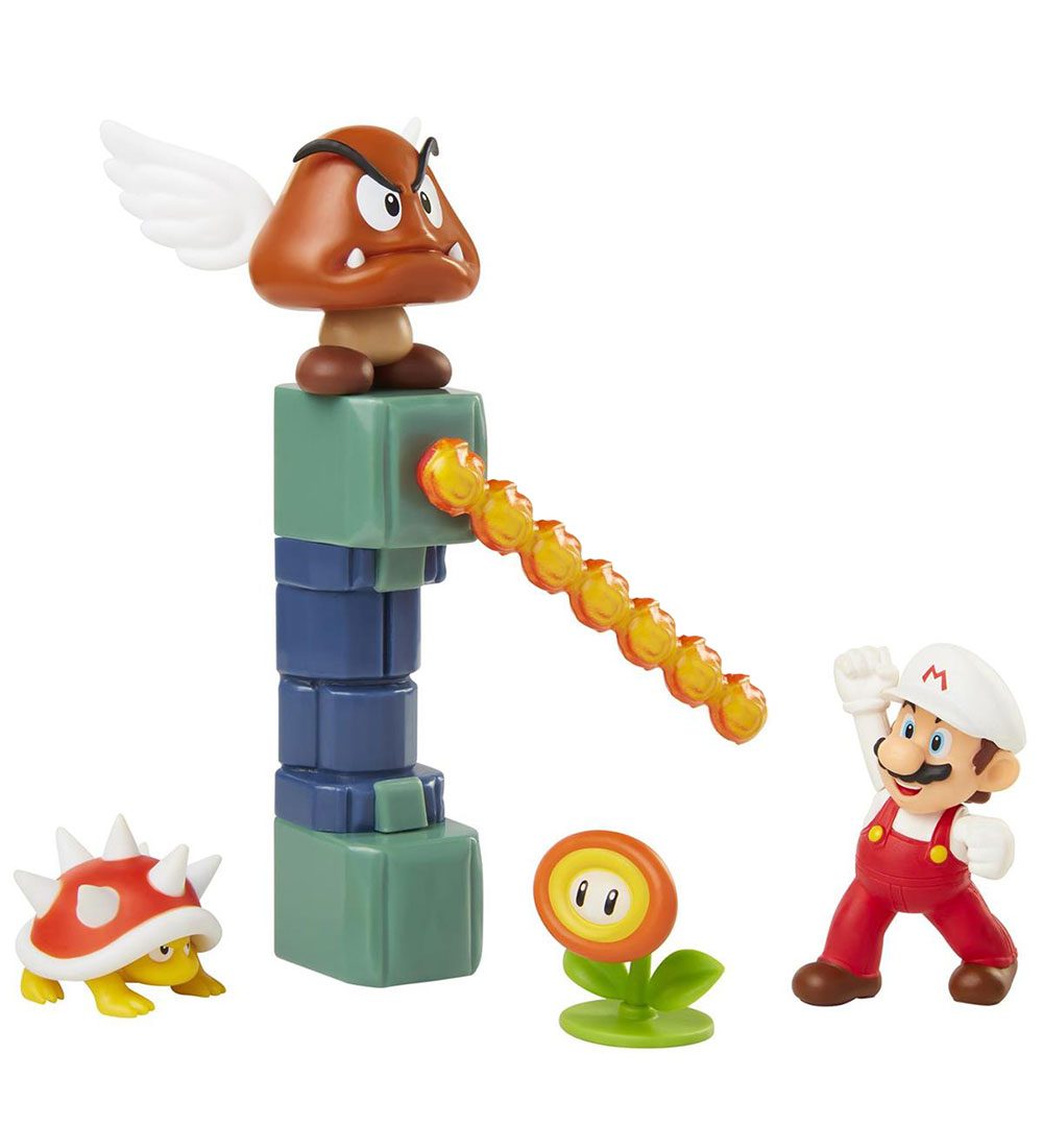Super Mario Play Set - Diorama Set - Lava Castle - 5 Parts