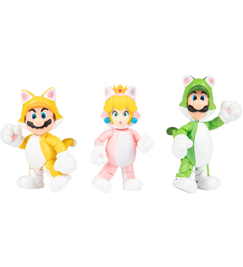Super Mario Play Set - 3-Pack - CAT Mario/Luigi/Peach