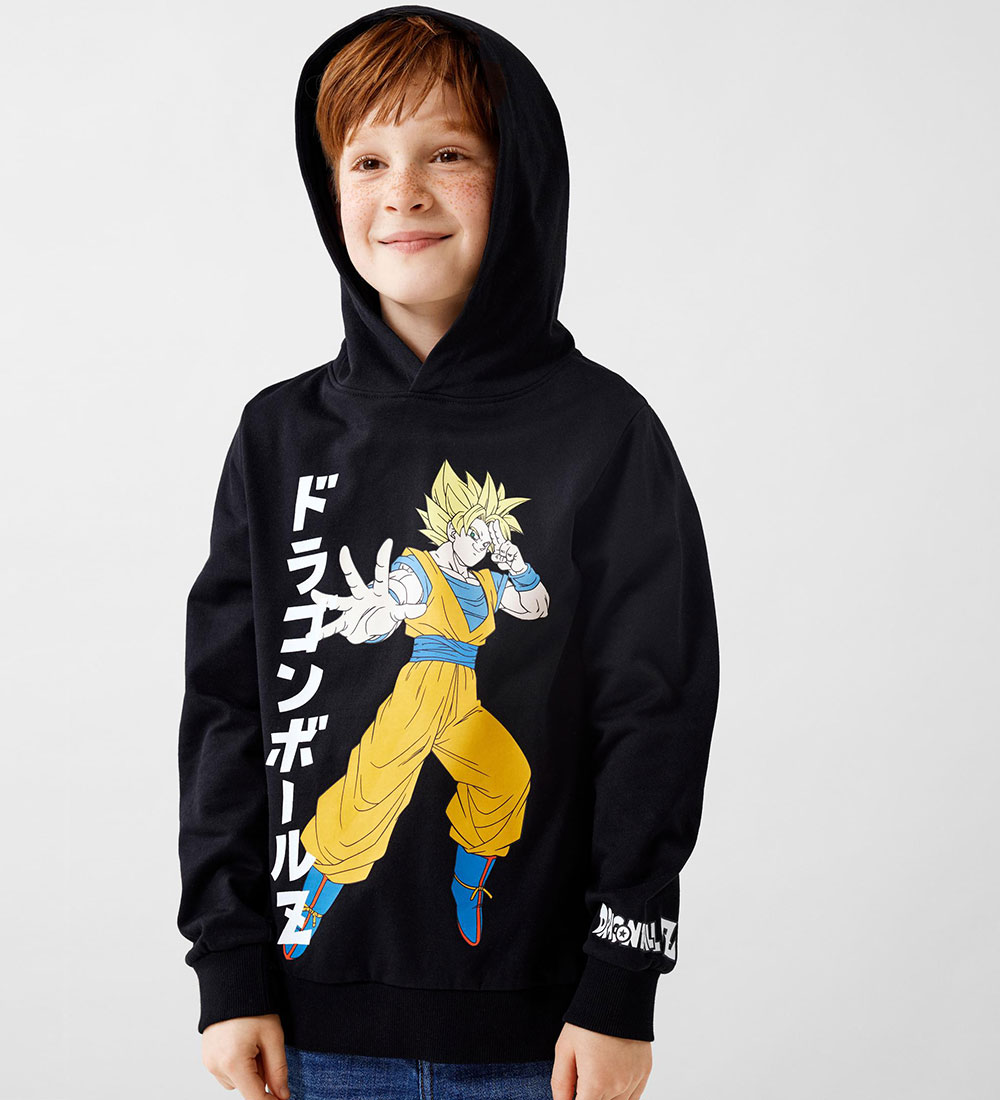 Name It Hoodie - Noos - NkmJoch Dragonball - Black w. Print