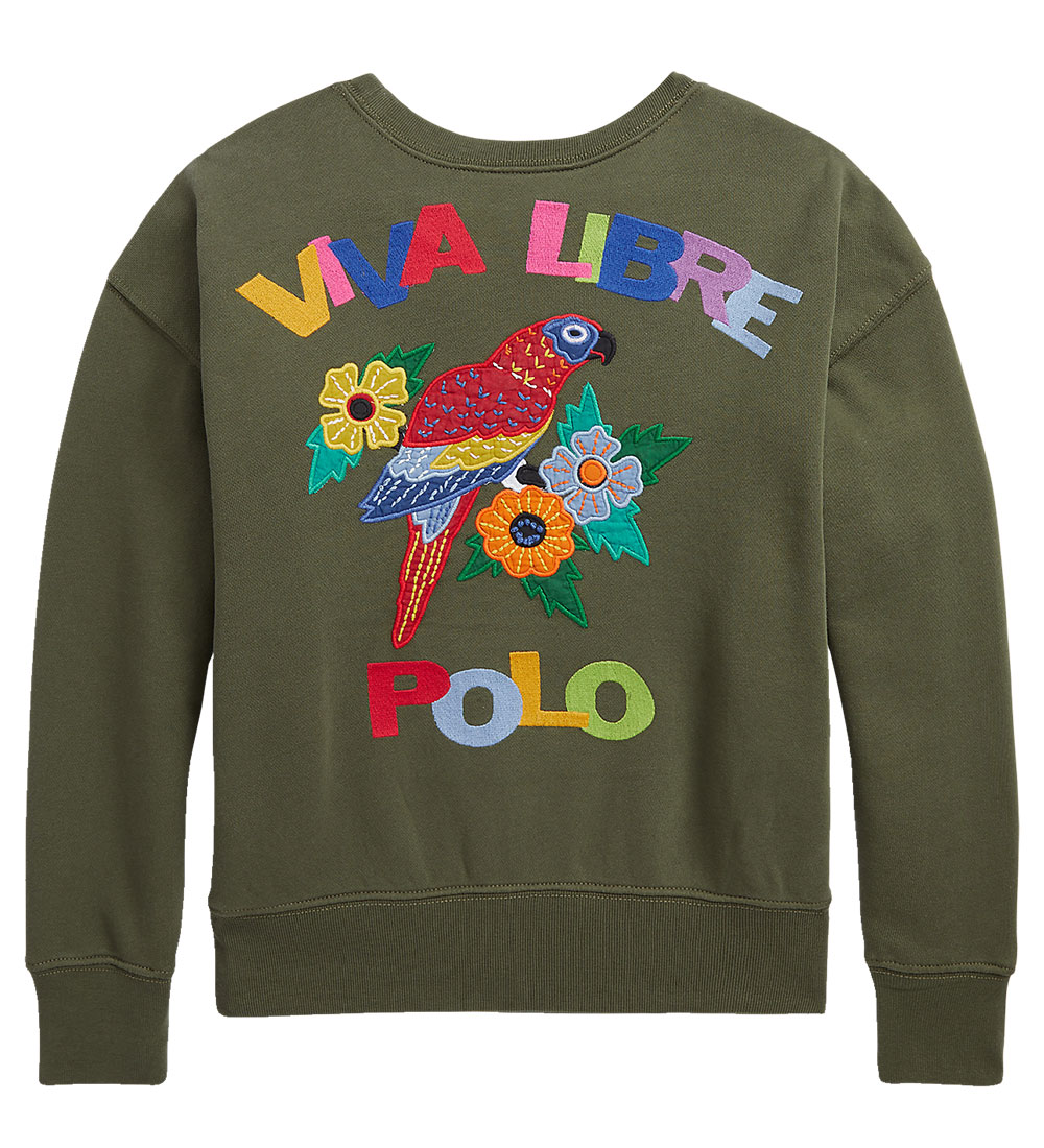 Polo Ralph Lauren Sweatshirt - SA - Army Green w. Embroidery