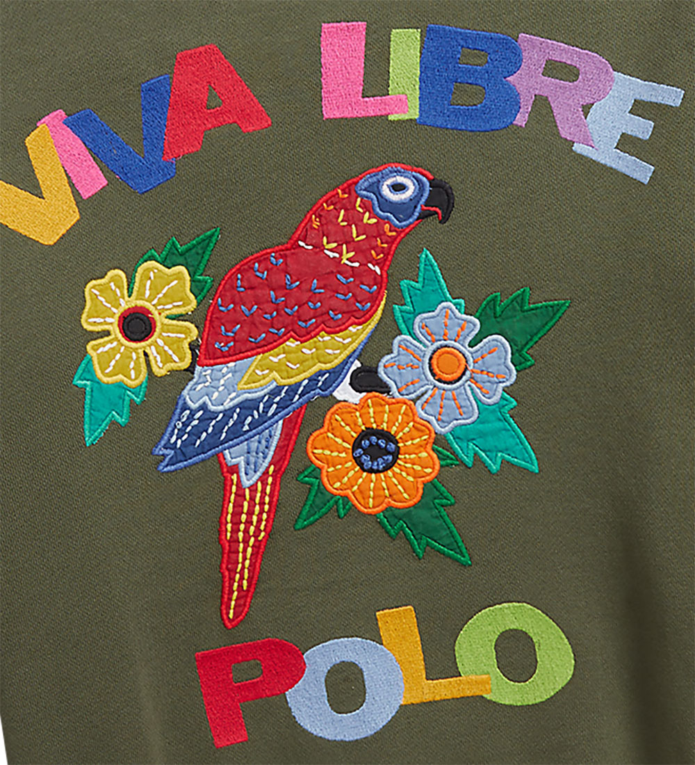Polo Ralph Lauren Sweatshirt - SA - Army Green w. Embroidery