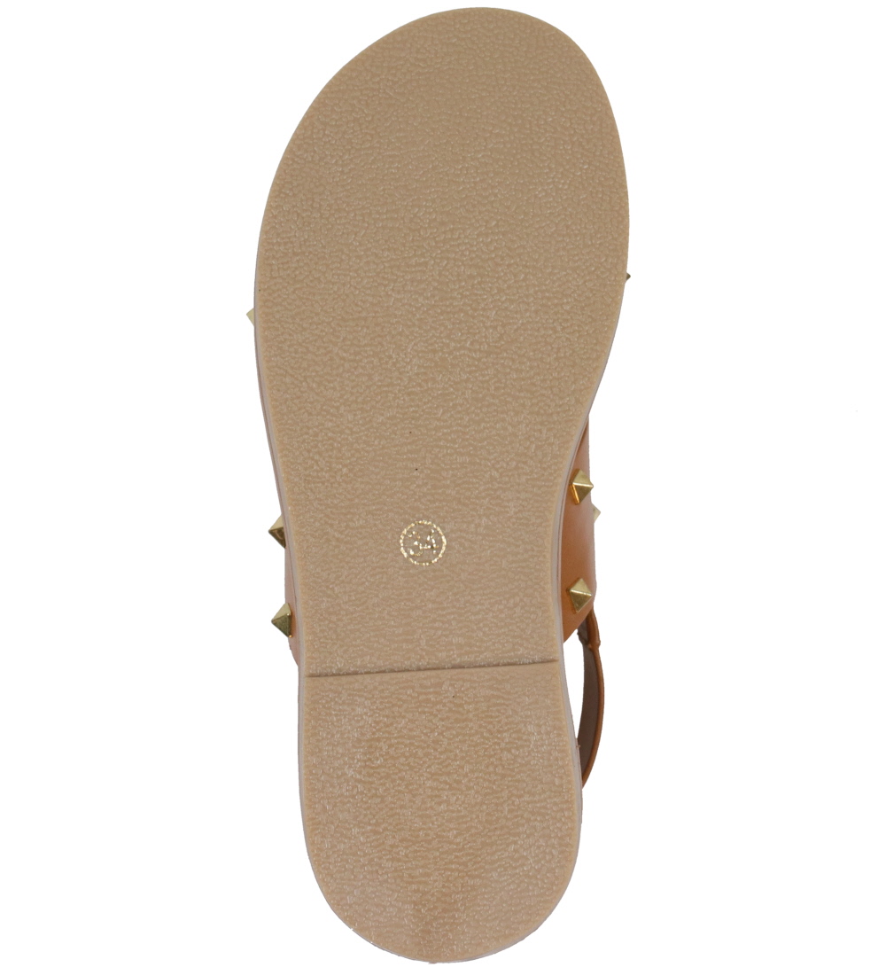 Petit by Sofie Schnoor Sandals - Cognac w. Gold-Rivets