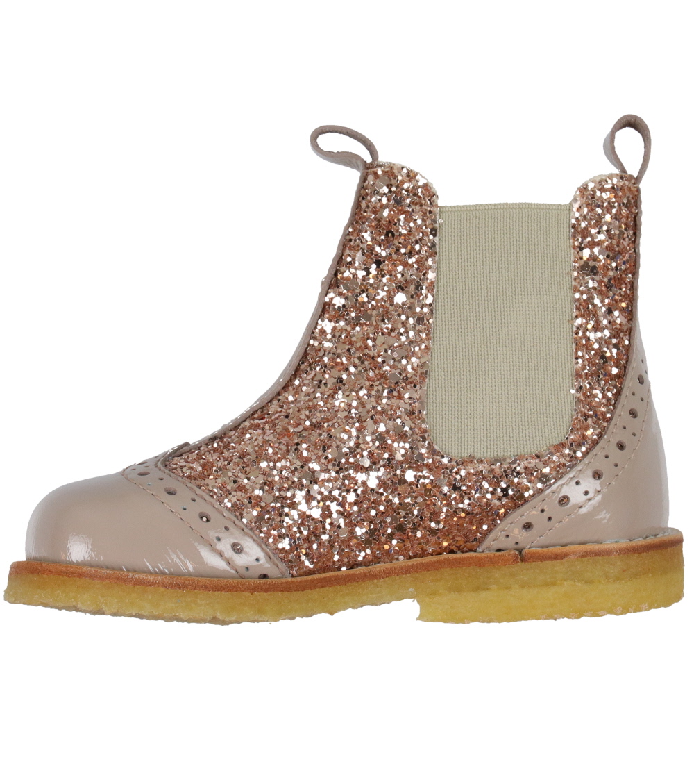 Angulus Boots - Chelsea - Almond/Marple w. Glitter