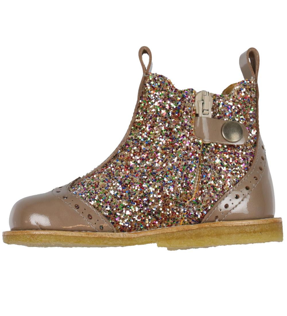 Angulus Boots - Chelsea - Nougat/Multi w. Glitter
