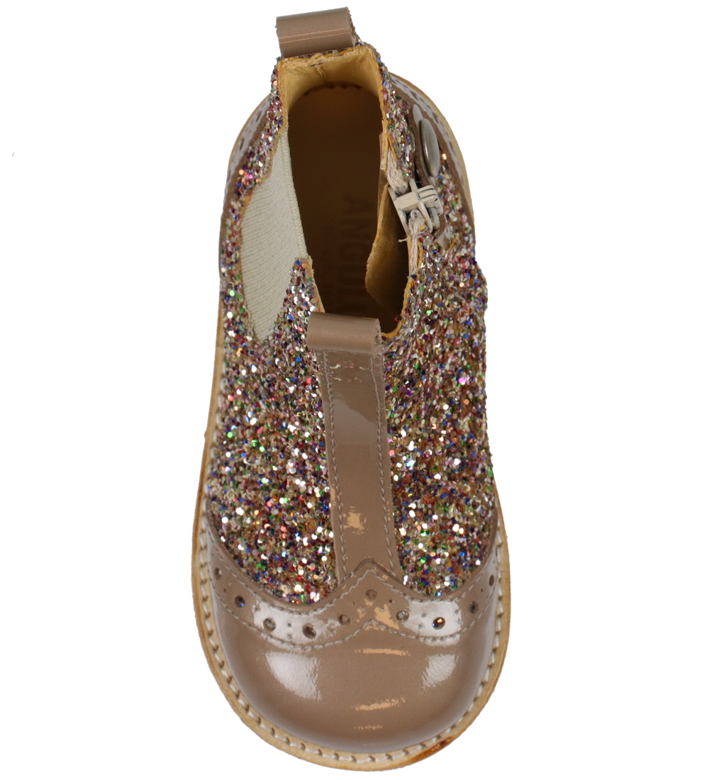 Angulus Boots - Chelsea - Nougat/Multi w. Glitter