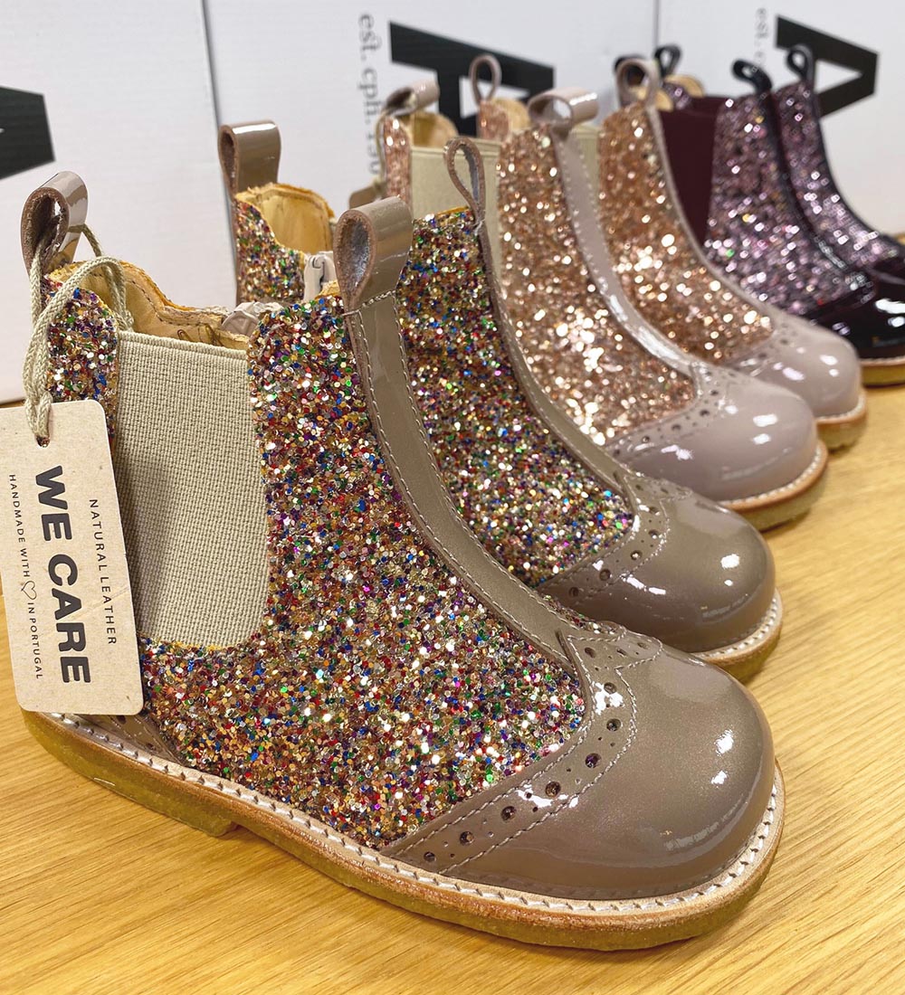 Angulus Boots - Chelsea - Nougat/Multi w. Glitter