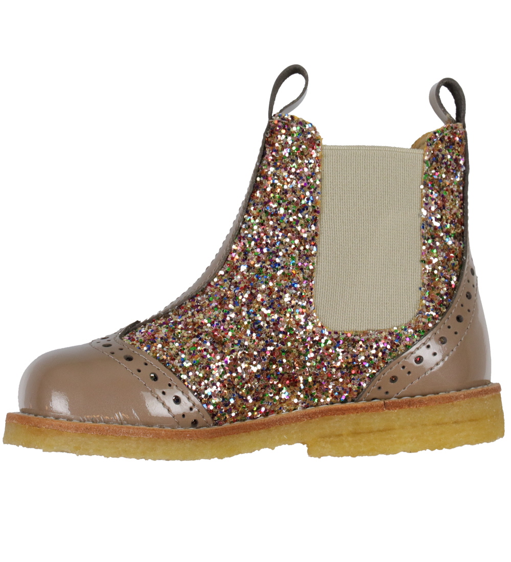 Angulus Kängor - Chelsea - Nougat/Multi m. Glitter