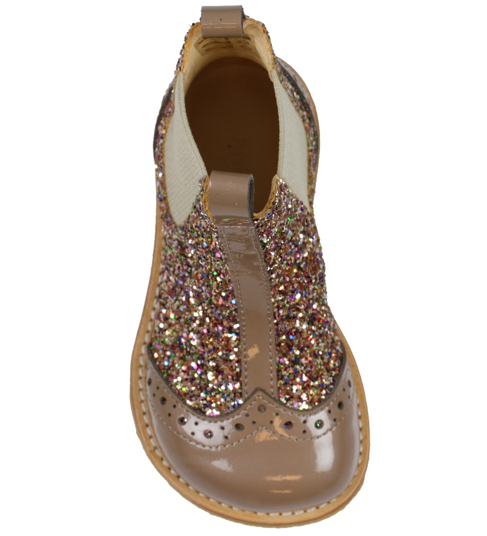 Angulus Kängor - Chelsea - Nougat/Multi m. Glitter