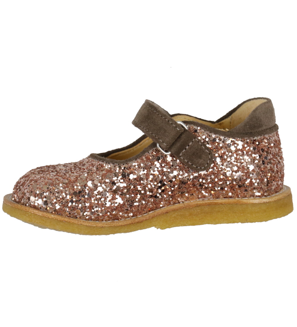 Angulus Shoes - Maple/Taupe w. Glitter