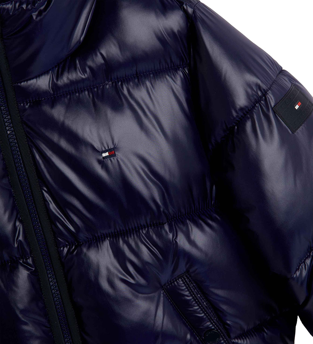 Tommy Hilfiger Padded Jacket - Glossy Pouf - Desert Cloudy