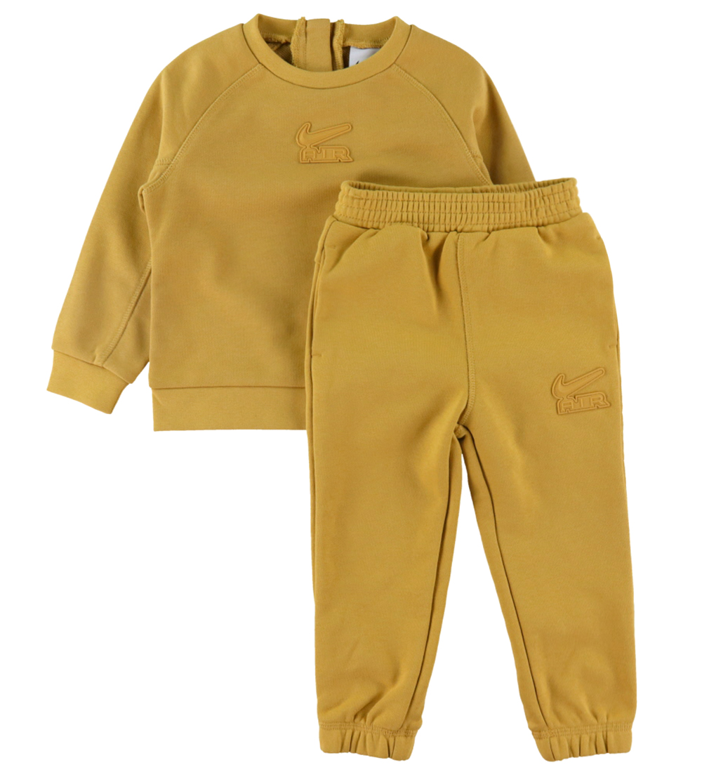 Nike Sweat Set Sweatshirt Sweatpants Wheat Gold
