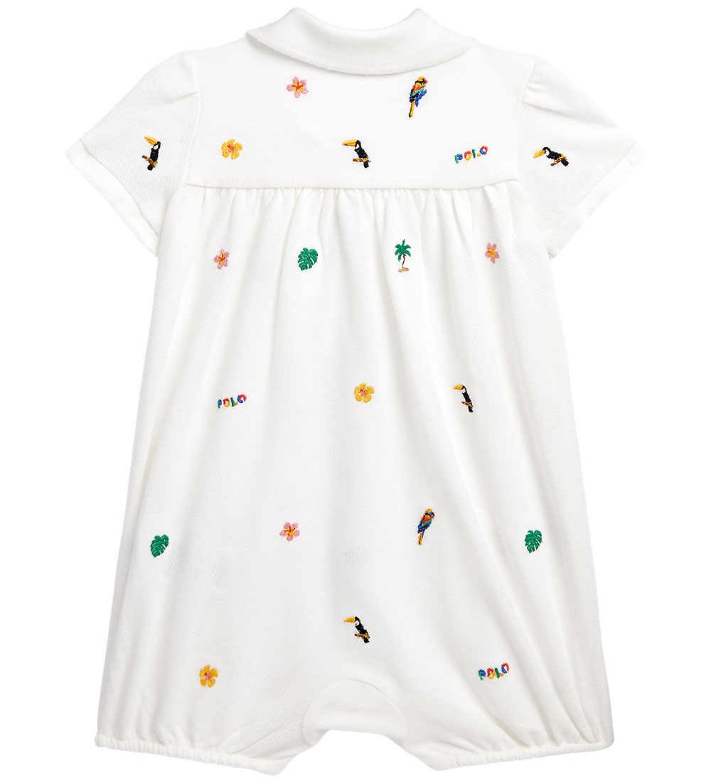 Polo Ralph Lauren Summer Romper - White w. Embroideries
