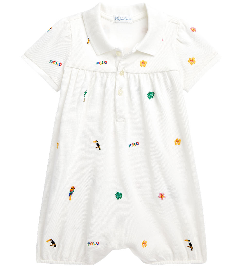Polo Ralph Lauren Summer Romper - White w. Embroideries