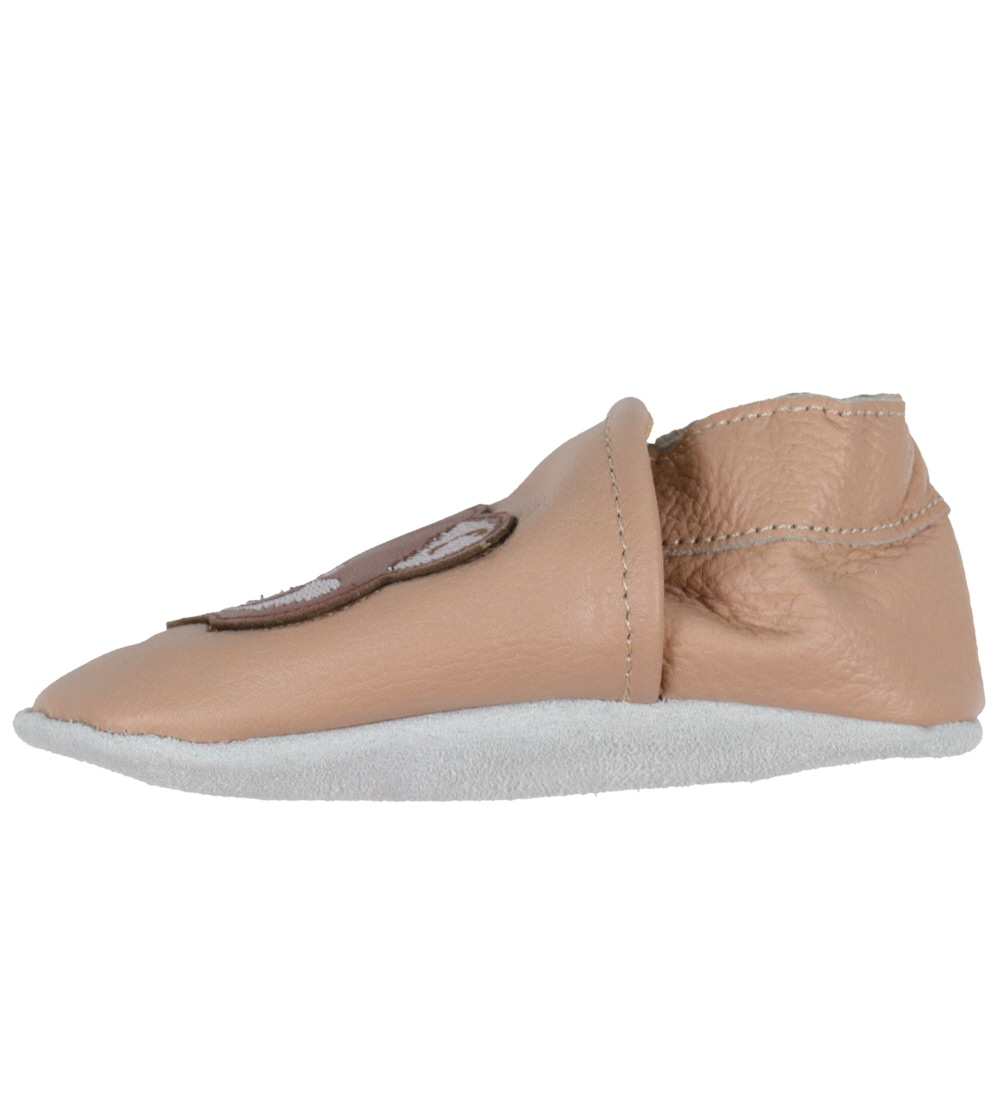 DYR Soft Sole Leather Shoes - ANIMAL Playshoe - Rose Beige Roed