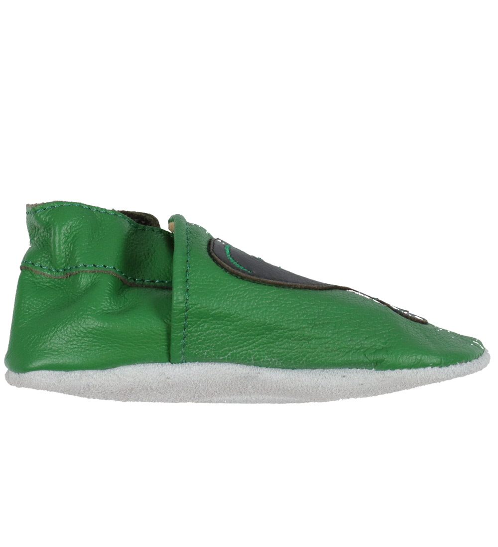 DYR Soft Sole Leather Shoes - ANIMAL Playshoe - Khaki Elephant