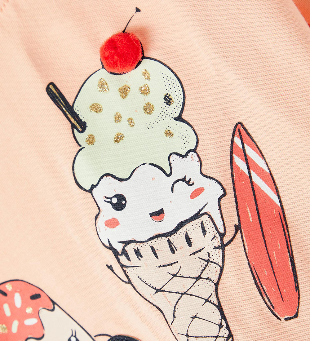 Name It T-shirt - NmfFabrina - Peach Nectar