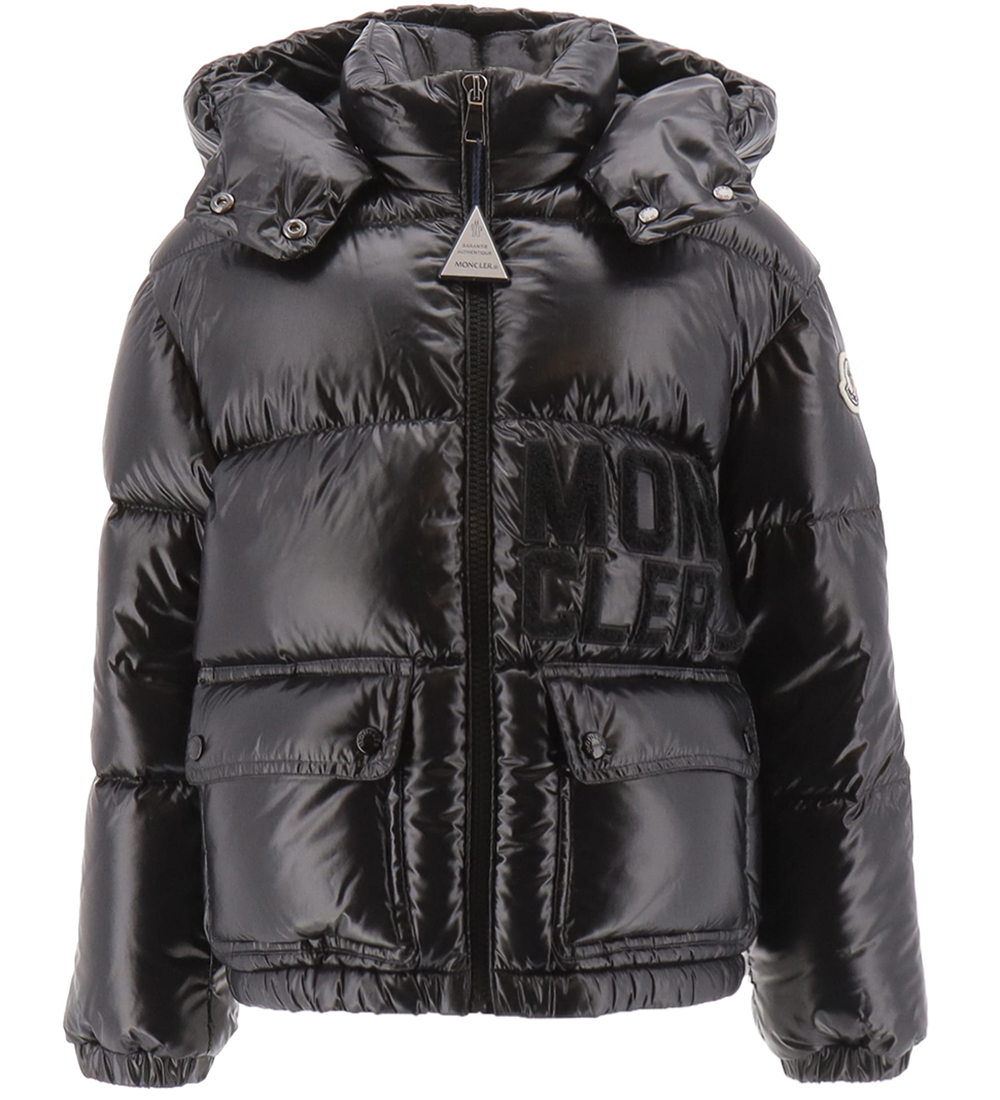 Moncler Down Jacket - Abbaye - Black w. Text