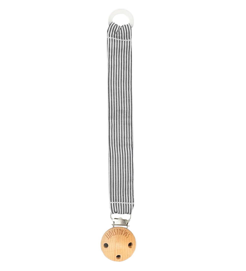 Smallstuff Pacifier Clip - Black w. Stripes