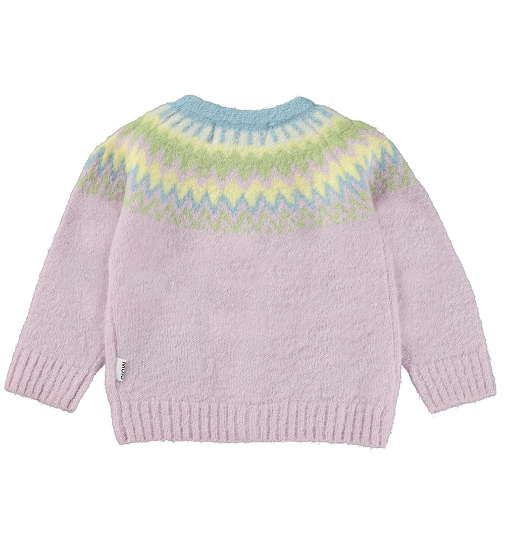 Molo Cardigan - Ull/Polyester stoff - Bay - Alpine Glow
