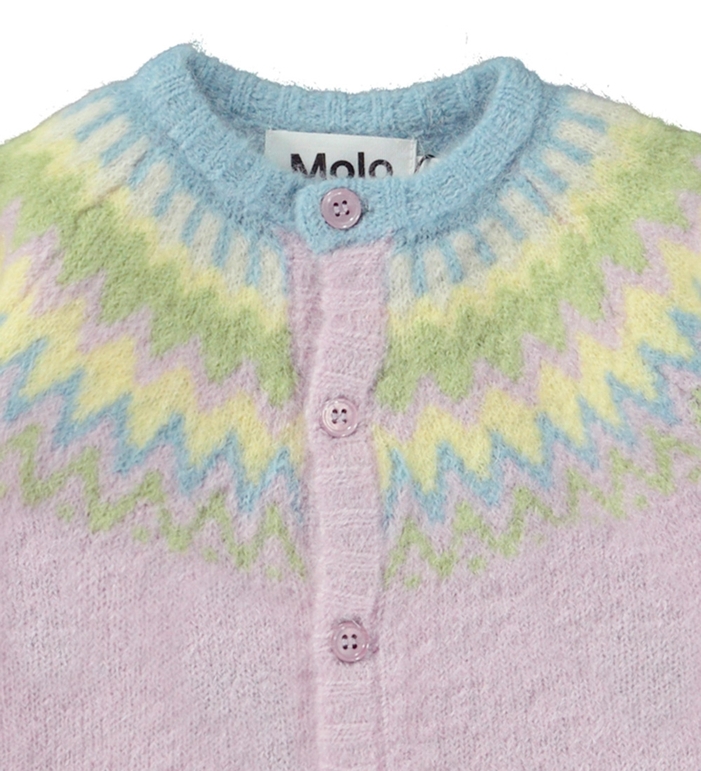 Molo Cardigan - Ull/Polyester stoff - Bay - Alpine Glow
